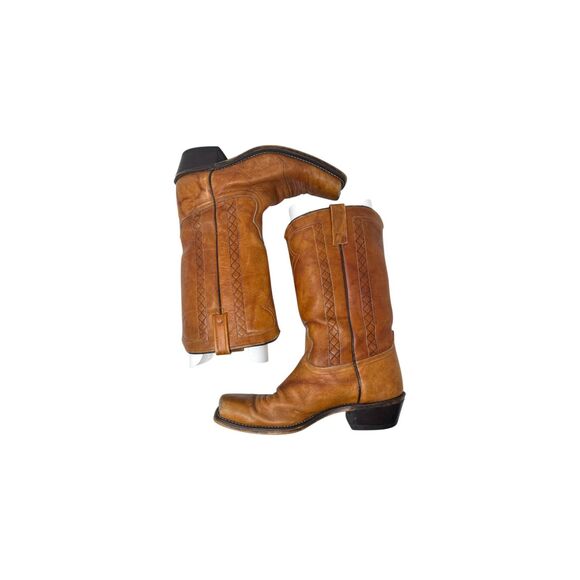 Cowboy Boots Acme Dodge City Square Toe Size 10 1/2 1970s 1980s leather main image 13